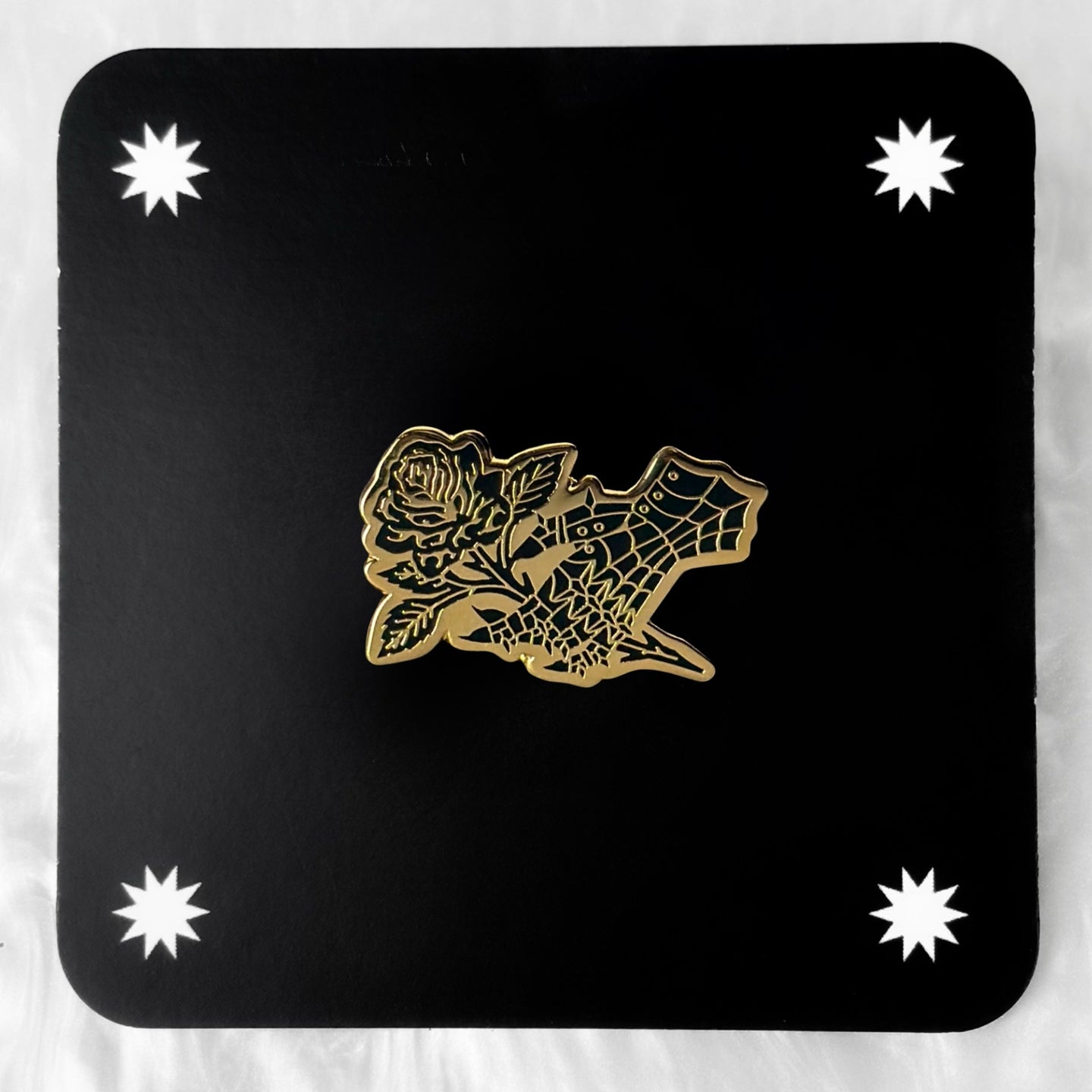 Gauntlet Rose Enamel Pin